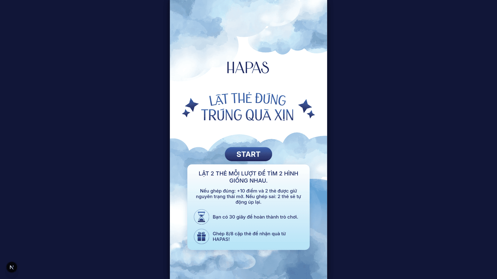Mini Game HAPAS – Lật Thẻ Đúng Trúng Quà Xịn ảnh 1