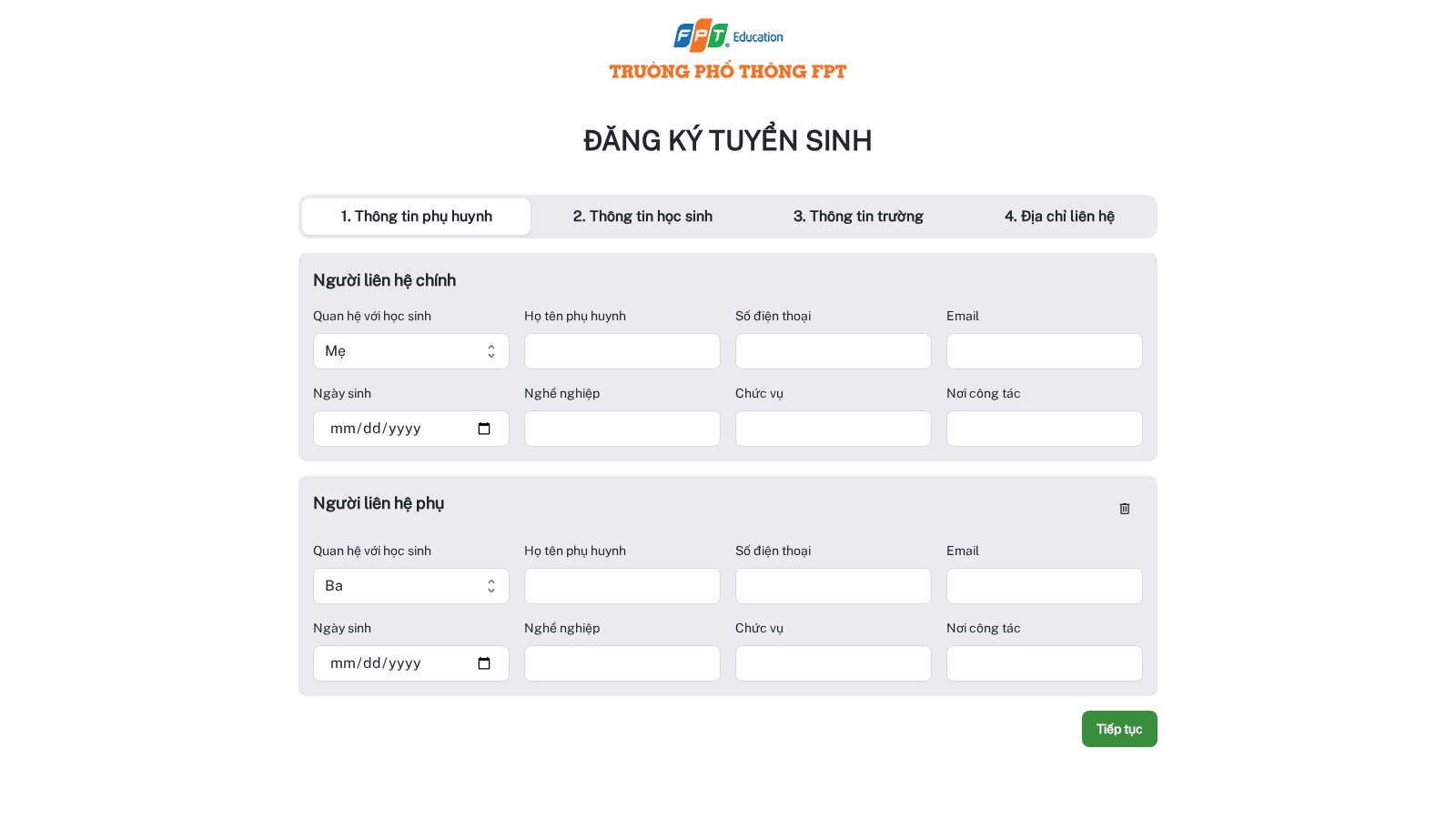 FPT School Pre-CRM – Hệ thống tuyển sinh ảnh 2