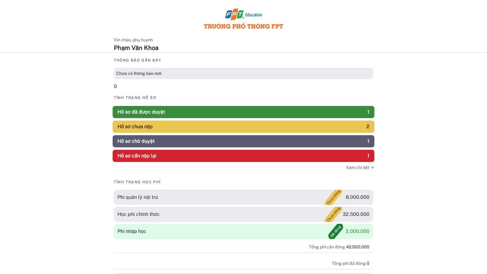 FPT School Pre-CRM – Hệ thống tuyển sinh ảnh 3