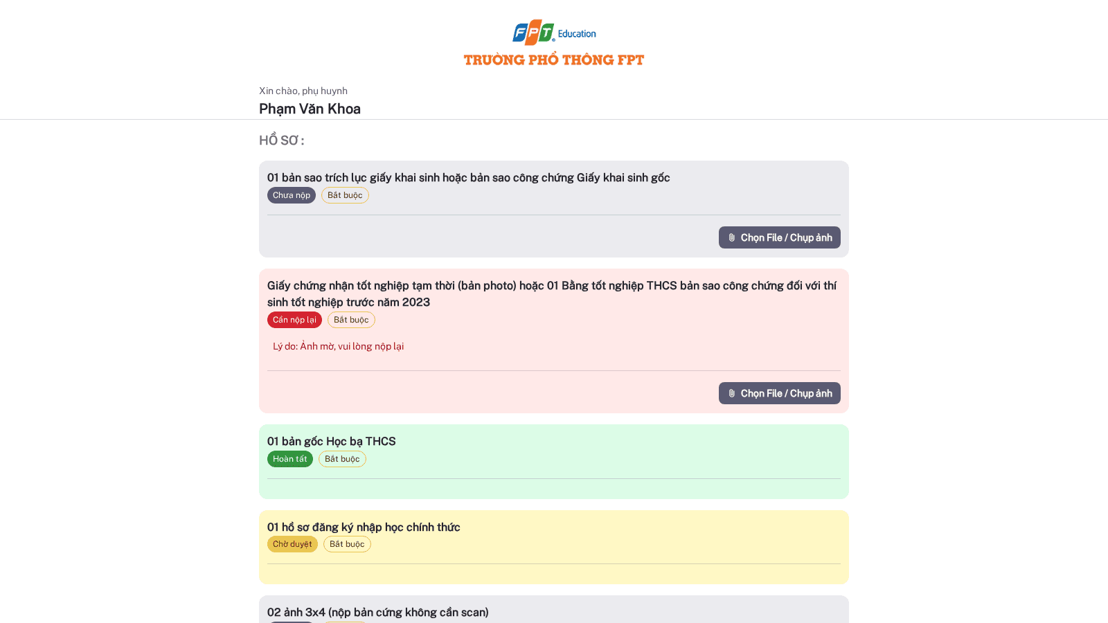 FPT School Pre-CRM – Hệ thống tuyển sinh ảnh 4