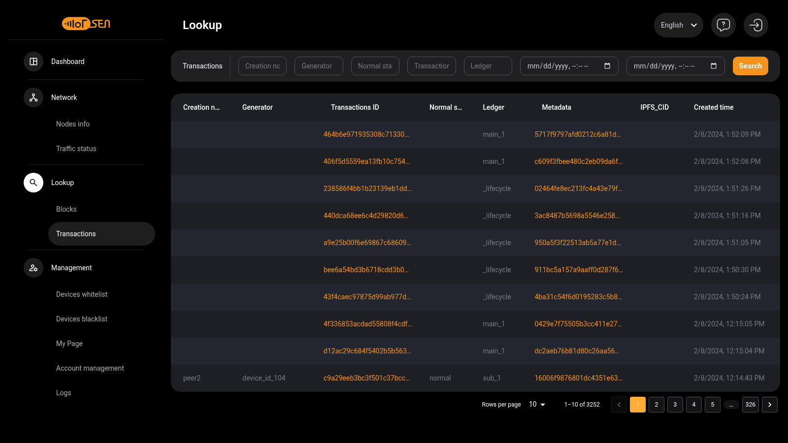 IoTSEN Administration Page ảnh 6